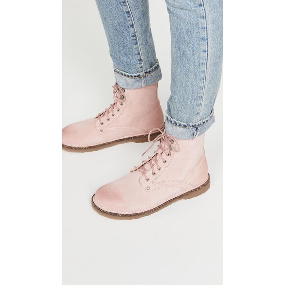 Birkenstock Bryson Combat Pink Suede Boots EU 41 Women 10-10.5 - Picture 4 of 12